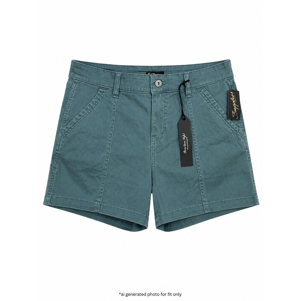 Supplies Stretch Carpenter Utility Shorts Womens 12 31W Teal Green